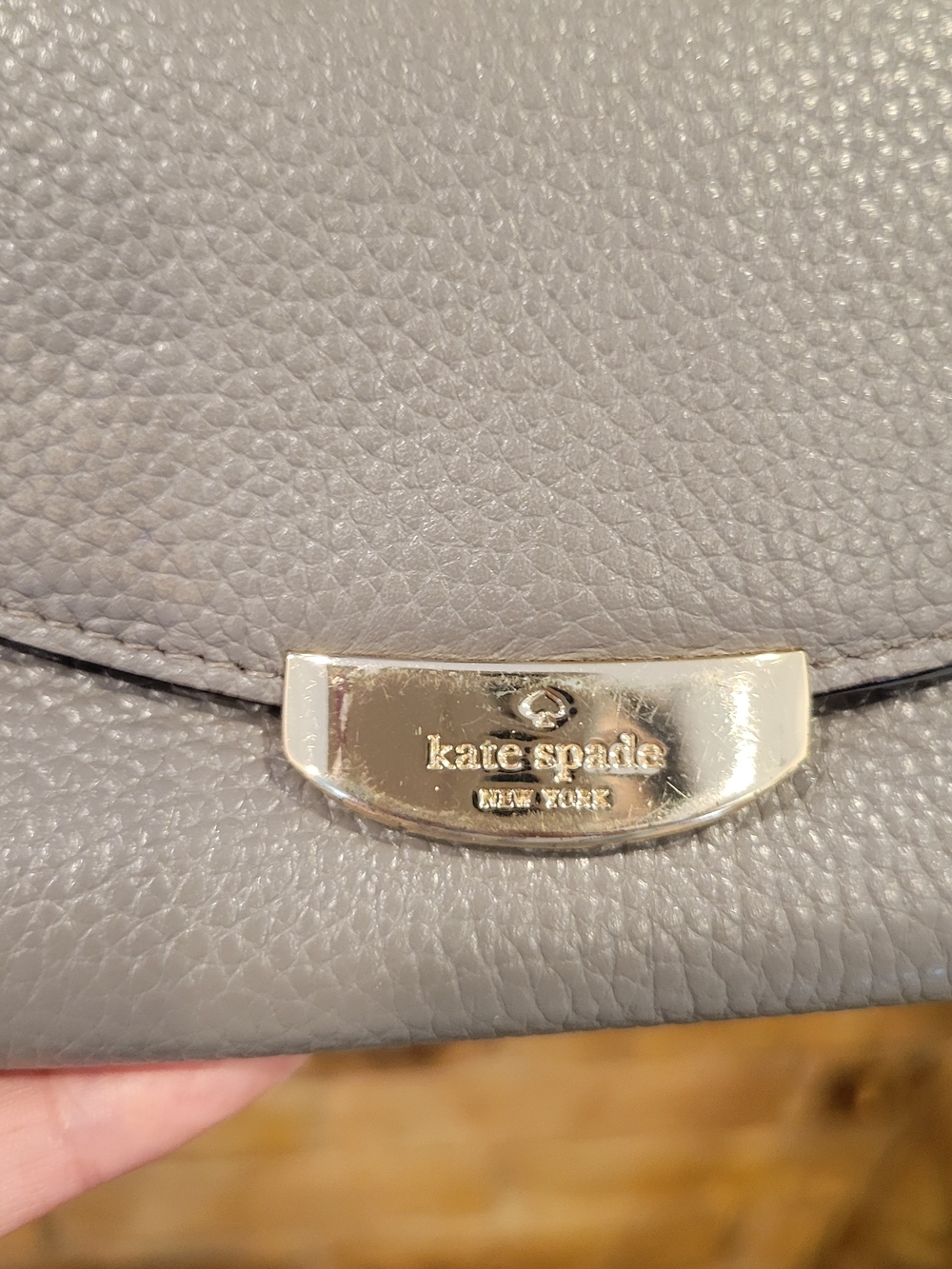 kate spade Gray Pebbled Leather Wallet - Picture 2 of 8